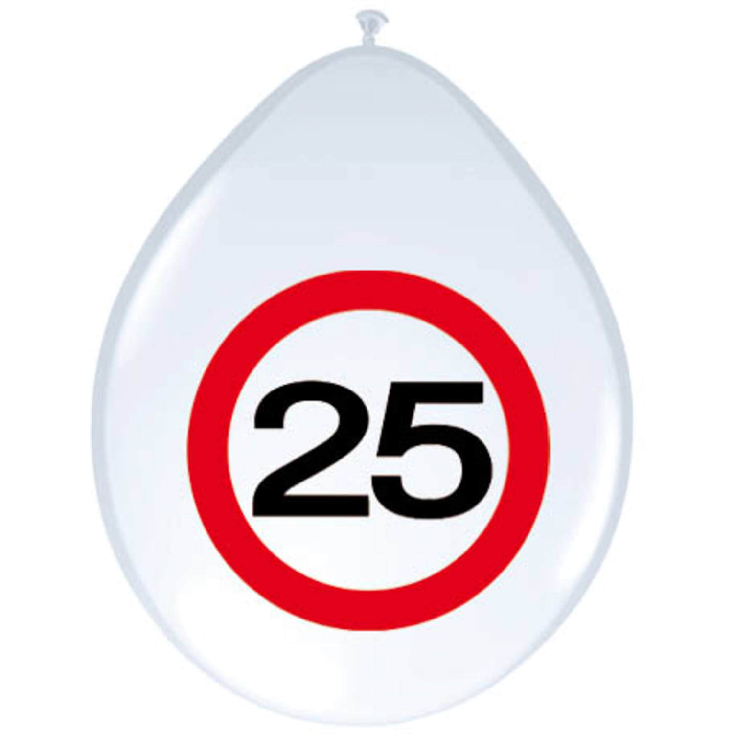 25 jaar ballon 25 jaar ballonnen verkeersbord twente feestverhuur